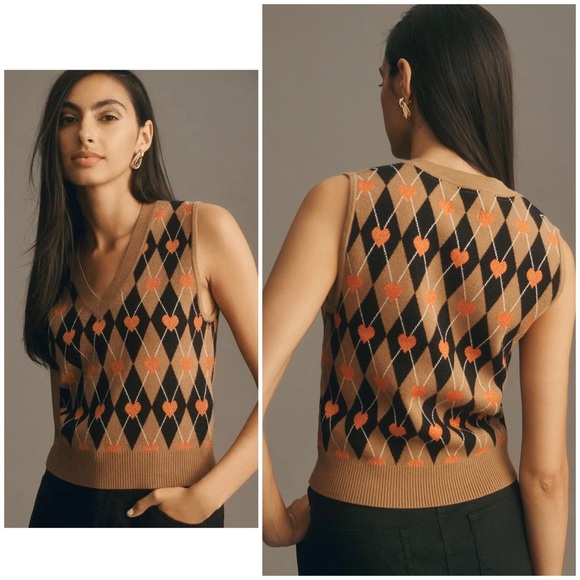 Anthropologie Sweaters - Anthropologie • Maeve Vera Jacquard Sweater Vest